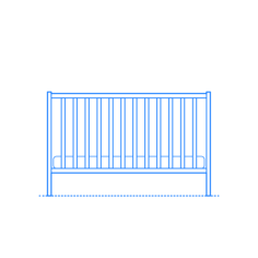 Furniture Crib Infant Bed Ikea Sundvik Crib Svg Line Art, Free Vectors File
